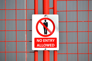 Photography of No entry allowed sign