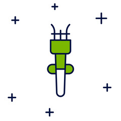 Filled outline Torch flame icon isolated on white background. Symbol fire hot, flame power, flaming and heat. Vector