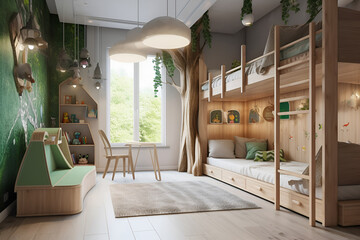Eco style interior of children room