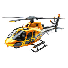 Helicopter isolated on white created with Generative AI