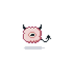 Cotton monster, pixel art character
