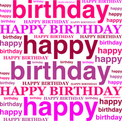 Happy birthday template on PNG background