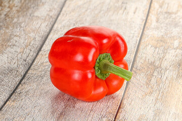 Ripe red Bulgarian bell pepper