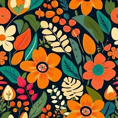 seamless vintage floral pattern