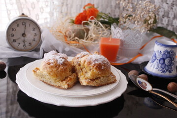fresh baked apples in cheese dough