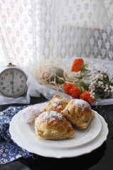 fresh baked apples in cheese dough