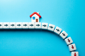 The probability of losing the house due to debts. Falling property value. Inability of buyers to...