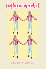  Fashion market, poster, fashion girl
