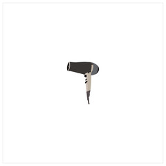 white background illustration of hair dryer 