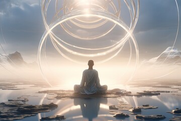 Concept of spirituality and meditation, Generative AI