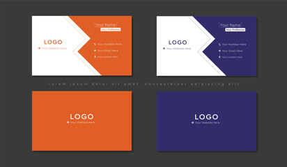 Modern clean professional business card template.