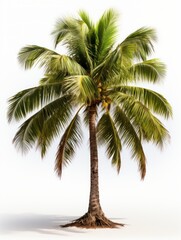 Obraz premium Coconut palm tree isolated on white background