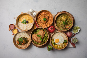 Food buffet peruvian table Assorted dishes gourmet cuisine Peru traditional 