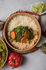 Food buffet peruvian table Assorted dishes gourmet cuisine Peru traditional 