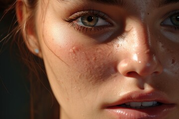 Naklejka premium a close up of a woman