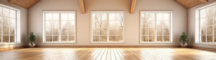 Fototapeta premium a room with windows
