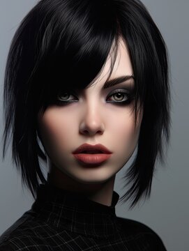 a woman with dark hair