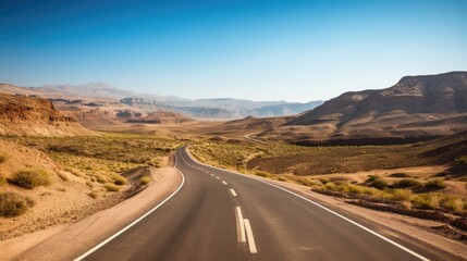 Fototapeta na wymiar a road in the desert