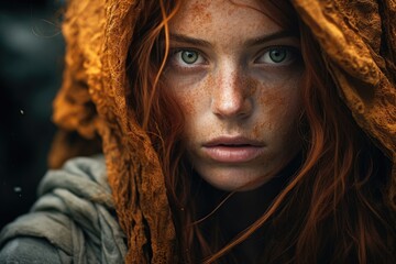 a person with long hair