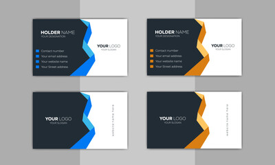 Naklejka na ściany i meble Corporate Business Card Design Template, Double-sided creative business card template, Modern Creative Business Card Template, Developer Designer Visiting Card Design ideas for personal identity 