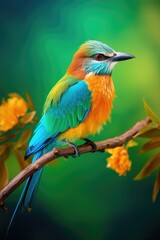 Fototapeta premium a bird sitting on a branch