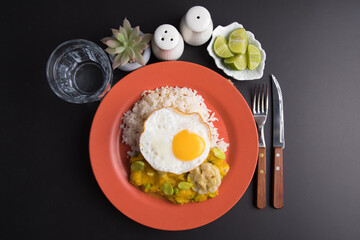 Locro pumpkin stew Food buffet peruvian table Assorted dishes gourmet cuisine Peru traditional 