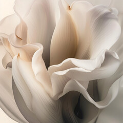 A delicate white flower on a white backdrop Generative Ai