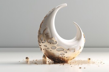 Happy Islamic new year. new lunar Hijri year, with crescent, gold podium, arabic lantern mosque, 1440. Creative photo, poster or banner, greeting card, copy space. Moon.