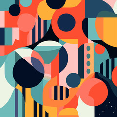 Abstract Simplicity: Explore the Colorful World of Flat Patterns and Shapes