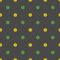 Lemons and limes seamless pattern