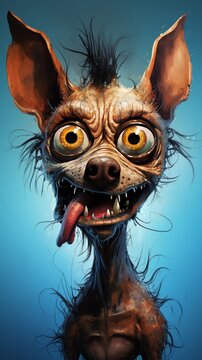 crazy looking ugly dog