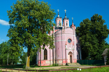 Fototapeta na wymiar Church of the Transfiguration, Krasnoe village, Tver region, Russia