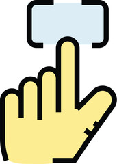 Fingerprint recognition icon outline vector. Biometric scan. Digital access color flat