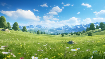 Fototapeta na wymiar nature background concept beautiful summer meadow