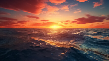 Fototapeta na wymiar nature background concept sunset at sea
