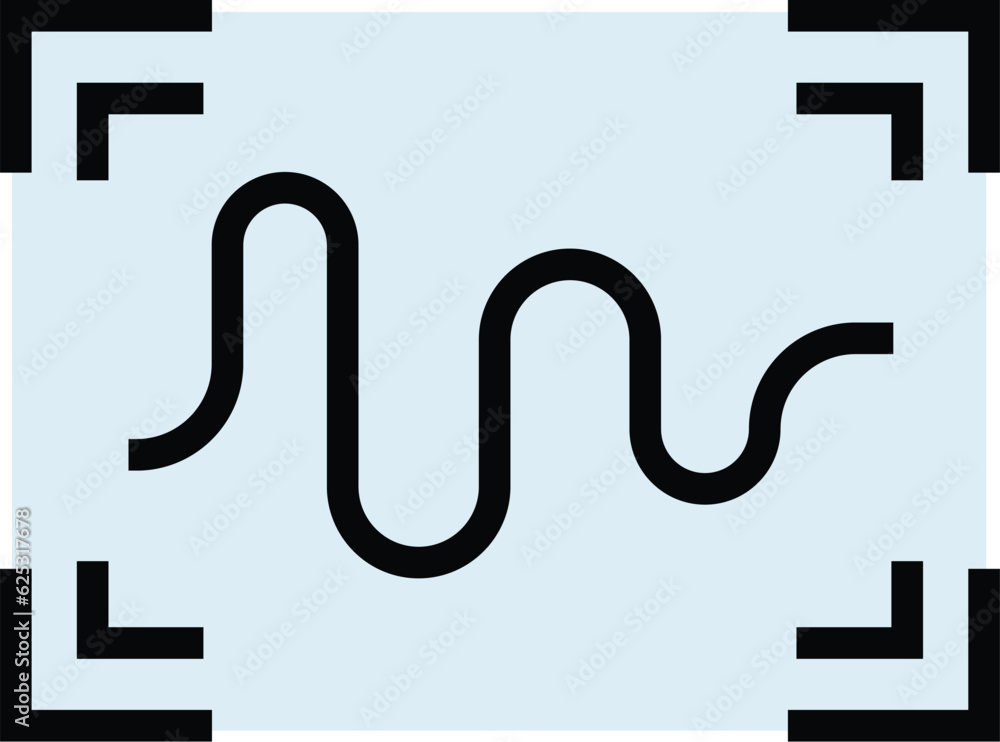 Poster signature scanning icon outline vector. digital scan. identity recognition color flat