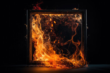 Fototapeta premium Fire frame