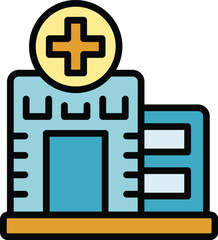 Obraz premium Chemical laboratory icon outline vector. Lab chemistry. Science test color flat