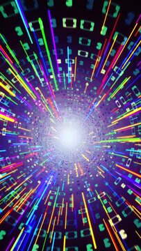 hyper speed tunnel. Vertical design in 9:16 ratio. Smartphone and social media ready. 