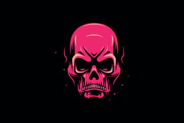 Skull Head Mascot Logo Template