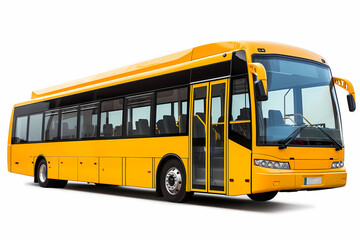 Obraz na płótnie Canvas New modern comfortable city buses, illustration. Generative Ai.