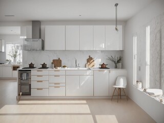 Sleek Simplicity: Step into the Scandinavian Modern Kitchen of Your Dreams!