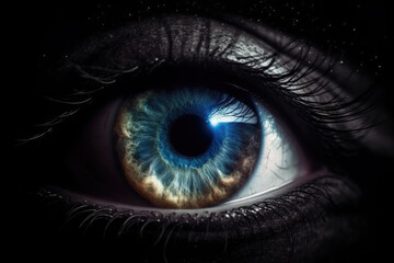 Fototapeta premium Open eye in space