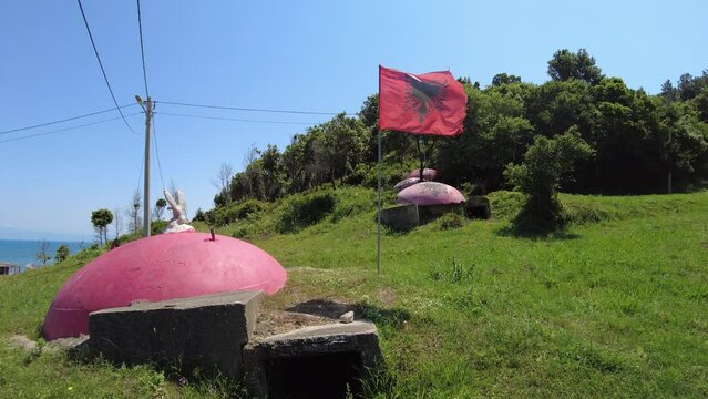 In the era of Enver Hoxha's Communist regime, Albania built numerous cold war bunkers in the country as a defensive measure. The Albanian Cape of Rodon is one such location where bunkers can be found.