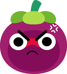 Mangosteen Face Over Angry
