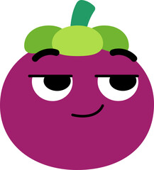 Mangosteen Face Looking Right Know Something