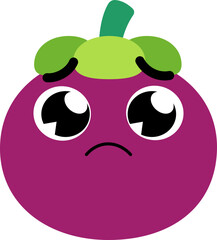 Mangosteen Face Over Sad