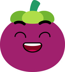 Mangosteen Face Smile Open Mouth