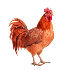 Fototapeta premium a vibrant rooster on a clean white background
