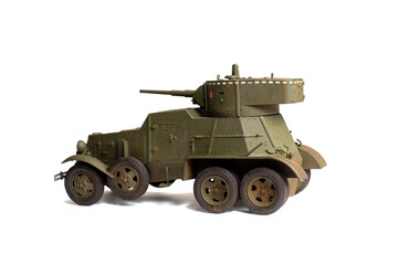 Scale model of old vehicle